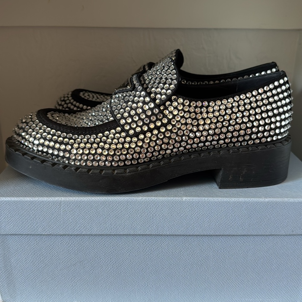 Gently worn Genuine PRADA Calzature Donna Crystal Shoes - Picture 7 of 9